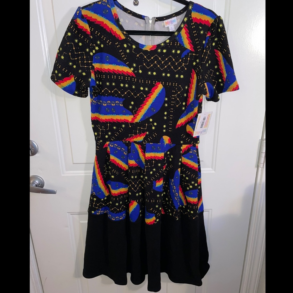 🌈LuLaRoe🌈 Amelia Constellation Dress. BNWT   Size L